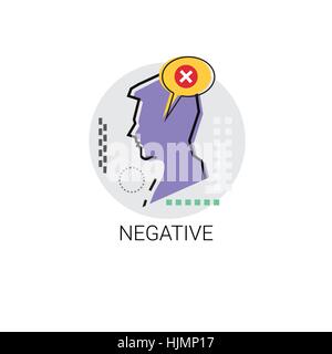 Negative Bad Disapproved Profile Icon Avatar Stock Vector