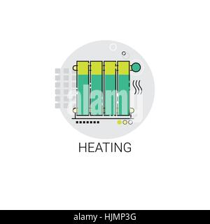 Central Heating Radiator House Warming Technology Icon Stock Vector