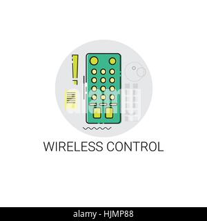 Wireless Remote Digital Control Icon Stock Vector