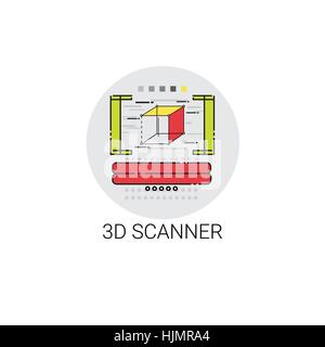 3d Scanner Modern Technology Icon Stock Vector