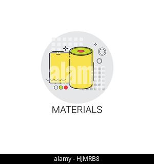 Materials Roll Industry Production Icon Stock Vector