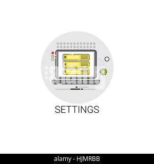 Settings Computer Technical Service Icon Stock Vector