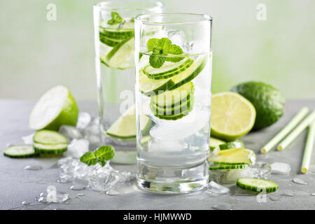 Infused detox water Stock Photo