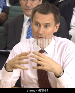 Health Secretary Jeremy Hunt gives evidence on the Comprehensive ...