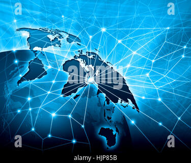 Blue vivid image of globe. Globalization concept. Elements of this ...