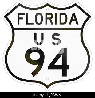 Historic Florida Highway Route shield from 1948 used in the US. Stock Photo