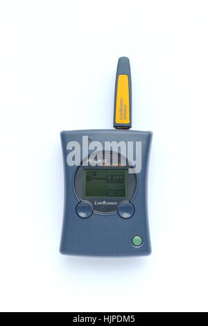 Fluke Networks LinkRunner device isolated against white background Stock Photo