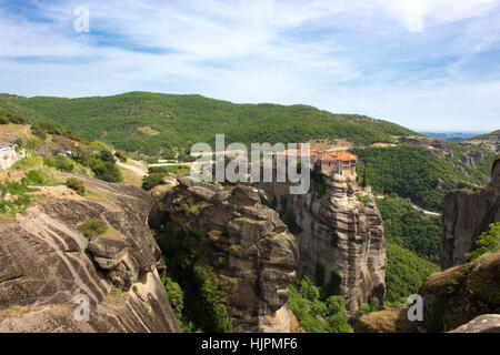 Monasteries area at Meteora of Kalampaka in Greece. Stock Photo