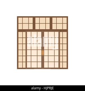 Double door icon in cartoon style on a white background Stock Vector