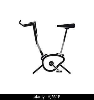 Exercise bike icon in simple style on a white background Stock Vector