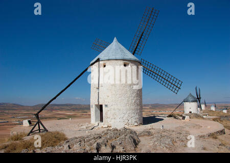 Windmills, Consuegra, Castilla-La Mancha, Spain Stock Photo