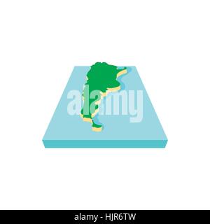 Map of Argentina icon in cartoon style on a white background Stock Vector