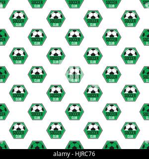 Soccer pattern seamless black for any design Stock Vector