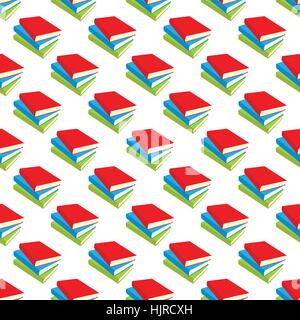 Book pattern seamless black for any design Stock Vector