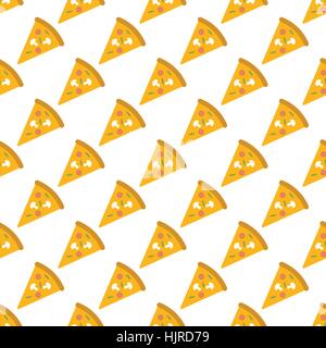 Pizza pattern seamless black for any design Stock Vector
