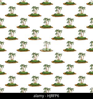 Desert island pattern seamless black for any design Stock Vector
