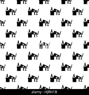 Stick man pattern seamless best for any design Stock Vector