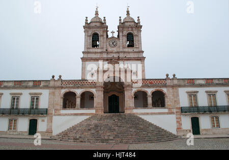 Portugal: view of the Church of Our Lady of Nazare, built in 1377 in order to house the sacred image of Our Lady of Nazareth Stock Photo