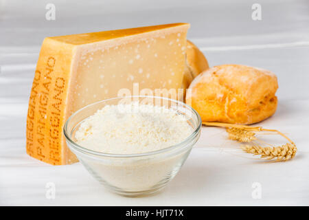 Italian cheese specialty Parmigiano Reggiano Stock Photo