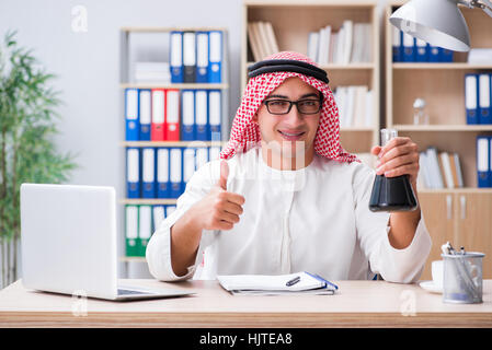 Young arab businessman in business concept Stock Photo