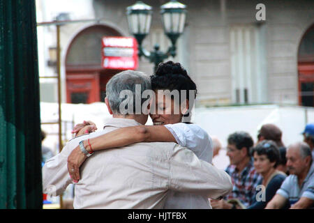 Milonga in Plaza Dorrego, San Telmo, Buenos Aires, Argentina. Stock Photo