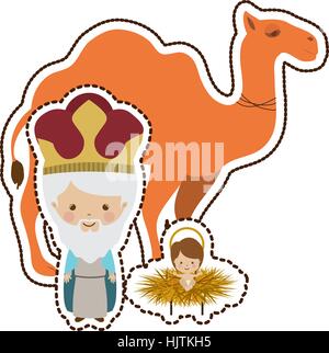 three wise men icon vector illustration graphic design Stock Vector