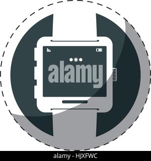 smartwatch button thumbnail icon imagevector illustration design Stock Vector