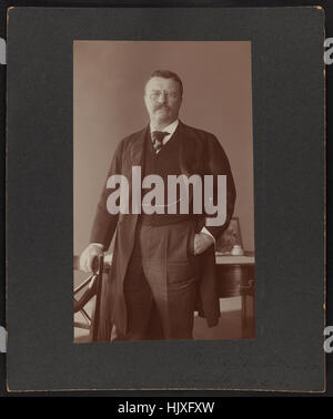 U.S. President Theodore Roosevelt, Three-Quarter Length Portrait, Frances Benjamin Johnston, December 1902 Stock Photo