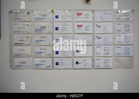 Montage of business cards Stock Photo