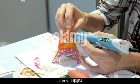 Manual plastic 3d printer Stock Photo