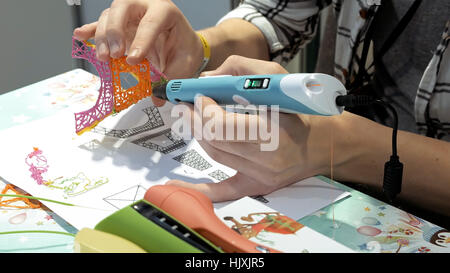 Manual plastic 3d printer Stock Photo