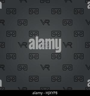 Seamless Vector Pattern With VR Logos Stock Vector