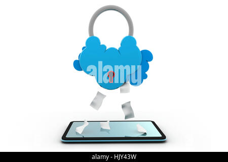secure cloud computing	 Stock Photo