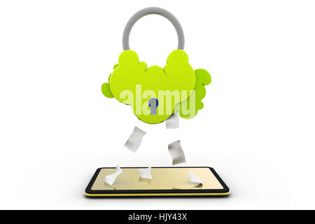 secure cloud computing	 Stock Photo