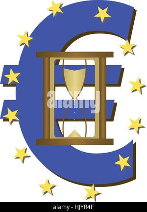 The time will be tight for the European Union. Stock Vector