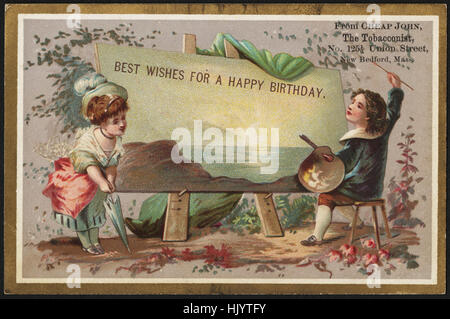 Two advertising trade cards Cheap John’s tobacco New Bedford MA (19th) Two advertising trade cards Cheap John’s tobacco New Bedford MA (19th)