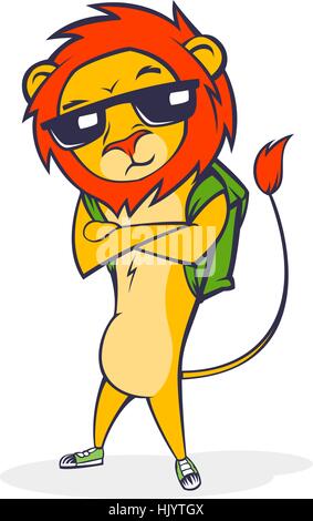 Leo Cool Glasses Stock Vector