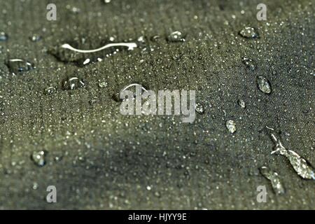 water repellent green brown jacket material Stock Photo
