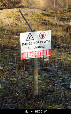 Quicksand - Keep Out Stock Photo