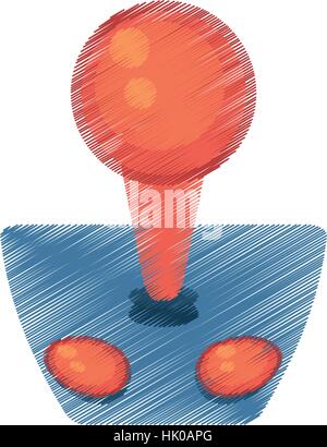 drawing joystick controller retro game vector illustration eps 10 Stock Vector