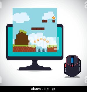 online games control mouse computer vector illustration eps 10 Stock Vector