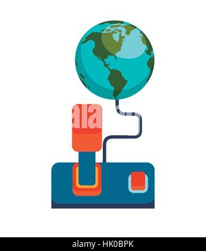 world joystick game concept online vector illustration eps 10 Stock Vector