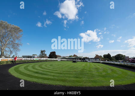 Parade ring at Hereford racecourse Stock Photo