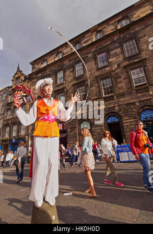 Fringe Festival on The Royal Mile, Old Town, Edinburgh, Lothian, Scotland, United Kingdom