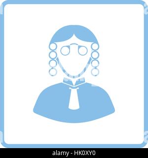 Judge icon. Blue frame design. Vector illustration. Stock Vector