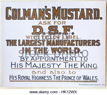 Colman's Mustard vintage advert Stock Photo: 83482857 - Alamy