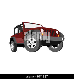 The car without a roof terrain. Photo illustration. Stock Photo