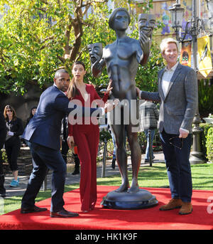 Los Angeles, California, USA. 25th Jan, 2017. Jason George, Angela Sarafyan, Matthew Modine. The 23rd Annual Screen Actors Guild Awards - Greet The Actor At The Grove held at The Grove. Credit: Birdie Thompson/AdMedia/ZUMA Wire/Alamy Live News Stock Photo