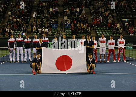 Tokyo, Japan. 3rd Feb, 2017. Crowd during the BNP Paribas 1st round tennis tournament Japan vs France, at Ariake Coliseum in Tokyo. Credit: Yan Lerval/AFLO/Alamy Live News Stock Photo