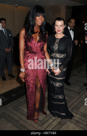Beverly Hills, CA, USA. 11th Jan, 2015. 11 January 2015 - Beverly Hills, California - Naomi Campbell, Debi Mazar. 72nd Annual Golden Globe Awards - Exits held at the Beverly Hilton Hotel. Photo Credit: Byron Purvis/AdMedia Credit: Byron Purvis/AdMedia/ZUMA Wire/Alamy Live News Stock Photo